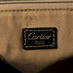 مملوكة مسبقًا Cartier Black Leather "Marcello de Cartier" Shoulder Bag