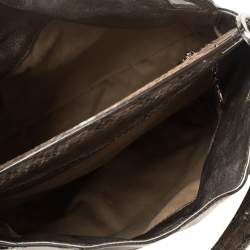 مملوكة مسبقًا Cartier Metallic Leather and Python Marcello de Cartier Top Handle Bag