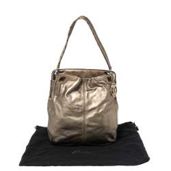 مملوكة مسبقًا Cartier Metallic Leather and Python Marcello de Cartier Top Handle Bag