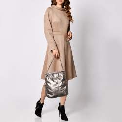 مملوكة مسبقًا Cartier Metallic Leather and Python Marcello de Cartier Top Handle Bag