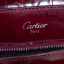 Cartier Burgundy Patent Leather Happy Birthday Hobo
