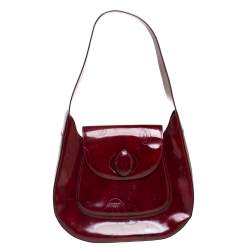 Cartier Burgundy Patent Leather Happy Birthday Hobo