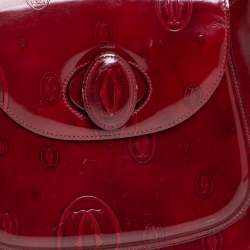 Cartier Burgundy Patent Leather Happy Birthday Hobo