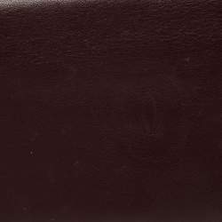 مملوكة مسبقًا محفظة كارتييه موست دو كارتييه طويلة ثنائية الطيه جلد عنابي