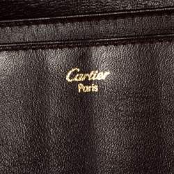 مملوكة مسبقًا محفظة كارتييه موست دو كارتييه طويلة ثنائية الطيه جلد عنابي