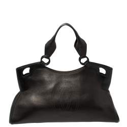 مملوكة مسبقًا Cartier Black Leather Marcello De Cartier Bag