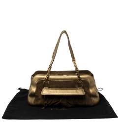 مملوكة مسبقًا Cartier Gold Suede and Leather La Dona Shoulder Bag