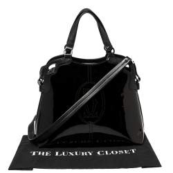 Pre Owned Cartier Black Patent Leather Marcello de Cartier Satchel