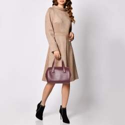 Pre Owned حقيبة كارتييه بوسطن جلد عنابي بسحاب