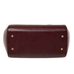 Pre Owned حقيبة كارتييه بوسطن جلد عنابي بسحاب