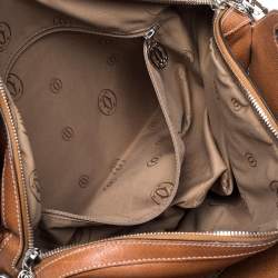 Pre Owned Cartier Brown Leather Marcello de Cartier Satchel