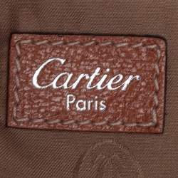 Pre Owned Cartier Brown Leather Marcello de Cartier Satchel