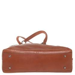 Pre Owned Cartier Brown Leather Marcello de Cartier Satchel