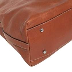 Pre Owned Cartier Brown Leather Marcello de Cartier Satchel