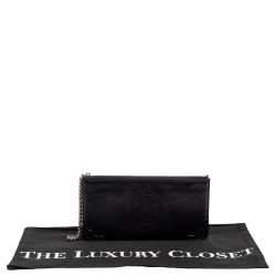 Pre Owned Cartier Metallic Black Leather Marcello de Cartier Clutch