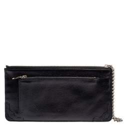 Pre Owned Cartier Metallic Black Leather Marcello de Cartier Clutch