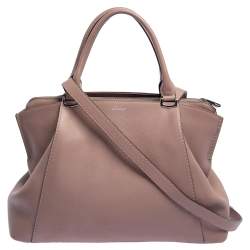 Pre Owned Cartier Pink Leather C De Cartier Medium Satchel