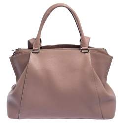 Pre Owned Cartier Pink Leather C De Cartier Medium Satchel