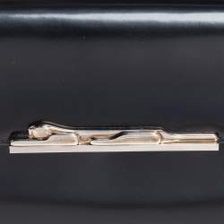 Pre Owned Cartier Black Patent Leather Continental Flap Wallet