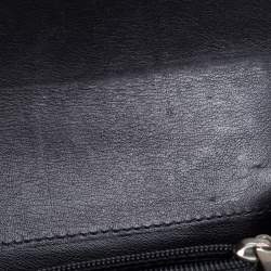 Pre Owned Cartier Black Patent Leather Continental Flap Wallet