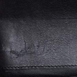 Pre Owned Cartier Black Patent Leather Continental Flap Wallet