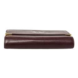 مملوكة مسبقًا Cartier Burgundy Leather Trifold Wallet