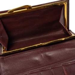 مملوكة مسبقًا Cartier Burgundy Leather Trifold Wallet