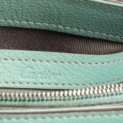 مملوكة مسبقًا Cartier Aqua Green Leather Mini C de Cartier Satchel