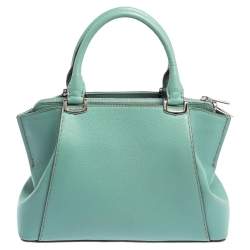 مملوكة مسبقًا Cartier Aqua Green Leather Mini C de Cartier Satchel