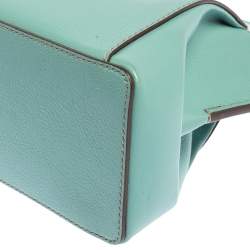 مملوكة مسبقًا Cartier Aqua Green Leather Mini C de Cartier Satchel