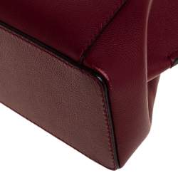 Pre Owned حقيبة يد كارتييه ميني سي دو كارتييه جلد أحمر داكن