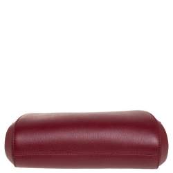 Pre Owned Cartier Red Leather C De Cartier Clutch
