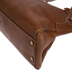 Pre Owned Cartier Brown Leather Medium Marcello de Cartier Bag