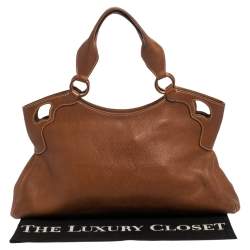 Pre Owned Cartier Brown Leather Medium Marcello de Cartier Bag