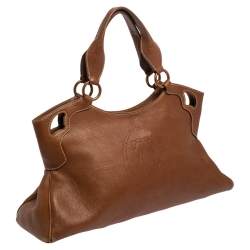 Pre Owned Cartier Brown Leather Medium Marcello de Cartier Bag
