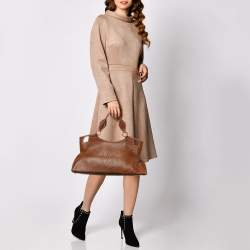 Pre Owned Cartier Brown Leather Marcello De Cartier Bag