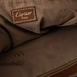 Pre Owned Cartier Brown Leather Marcello De Cartier Bag