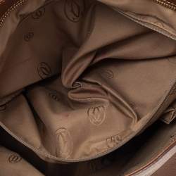 Pre Owned Cartier Brown Leather Marcello De Cartier Bag