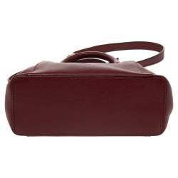 Pre Owned حقيبة ساتشل كارتييه سي دو كارتييه جلد أحمر داكن صغيرة