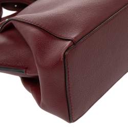 Pre Owned حقيبة ساتشل كارتييه سي دو كارتييه جلد أحمر داكن صغيرة