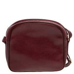 مملوكة مسبقًا Cartier Burgundy Leather Must de Cartier Crossbody Bag