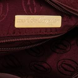 مملوكة مسبقًا Cartier Burgundy Leather Must de Cartier Crossbody Bag