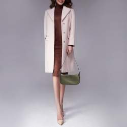 Pre Owned Cartier Olive Green Patent Leather Happy Birthday Baguette Bag