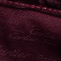 Pre Owned Cartier Olive Green Patent Leather Happy Birthday Baguette Bag