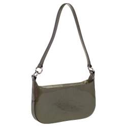 Pre Owned Cartier Olive Green Patent Leather Happy Birthday Baguette Bag