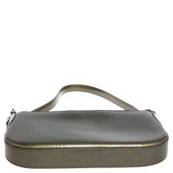 Pre Owned Cartier Olive Green Patent Leather Happy Birthday Baguette Bag