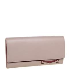 مملوكة مسبقًا محفظة كونتيننتال كارتييه بقلاب جلد رصاصي داكن/كستنائي 