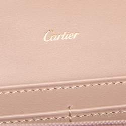 مملوكة مسبقًا محفظة كونتيننتال كارتييه بقلاب جلد رصاصي داكن/كستنائي 