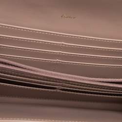 مملوكة مسبقًا محفظة كونتيننتال كارتييه بقلاب جلد رصاصي داكن/كستنائي 