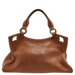 Pre Owned Cartier Brown Leather Marcello De Cartier Satchel